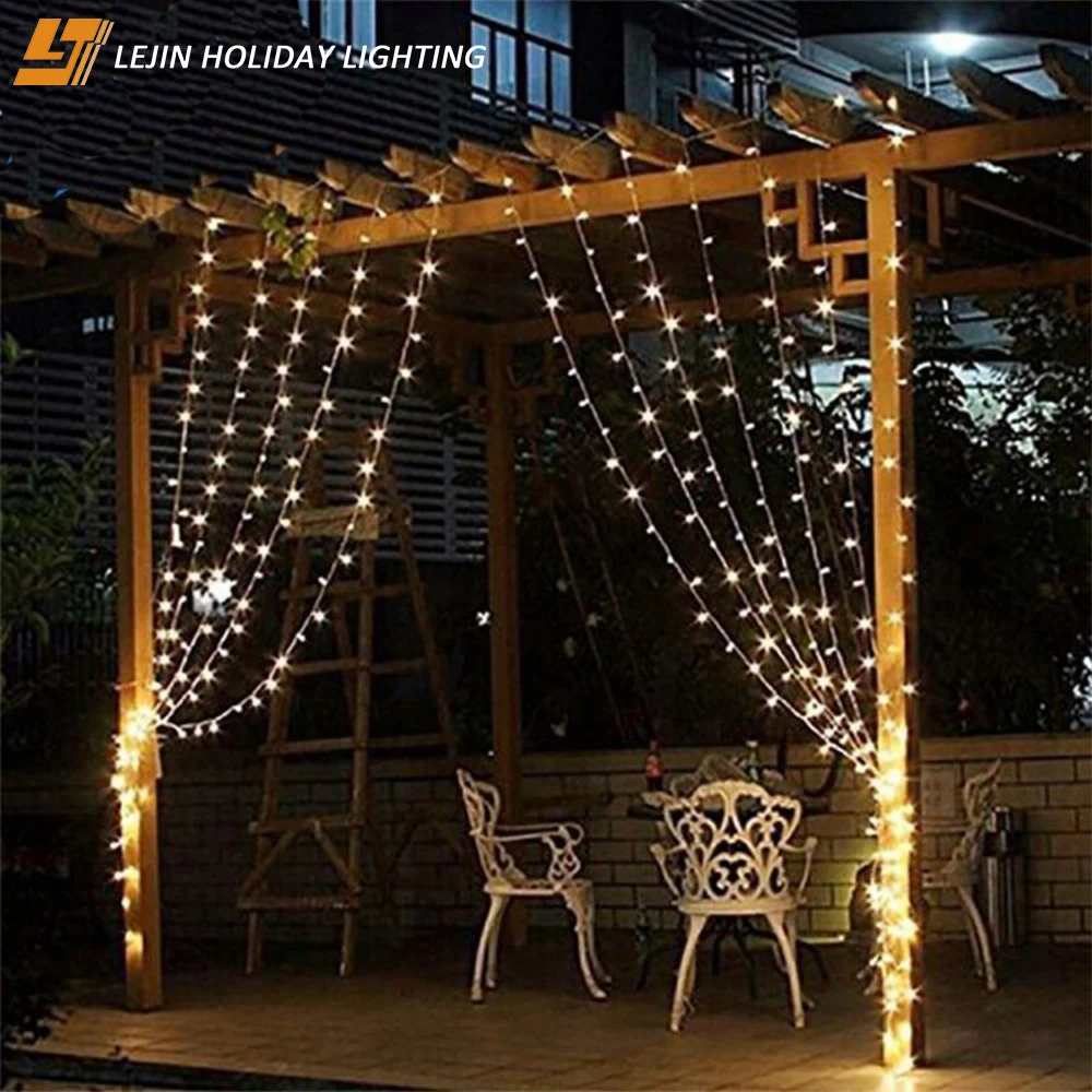 Diwali yellow waterfall icicle christmas lights With CE certificate wedding decoration