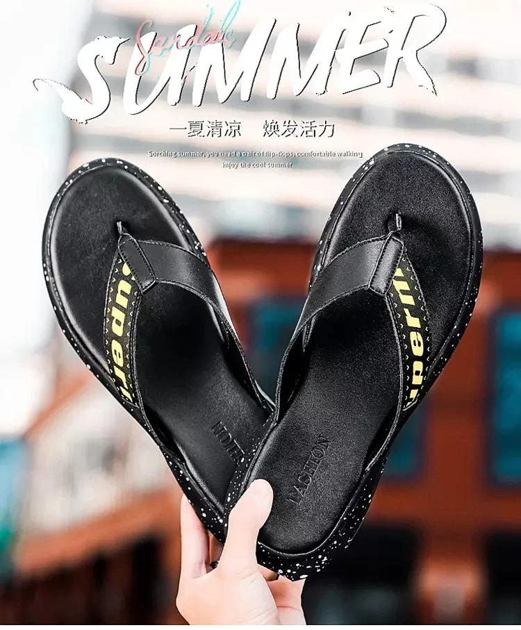 leather upper sandals