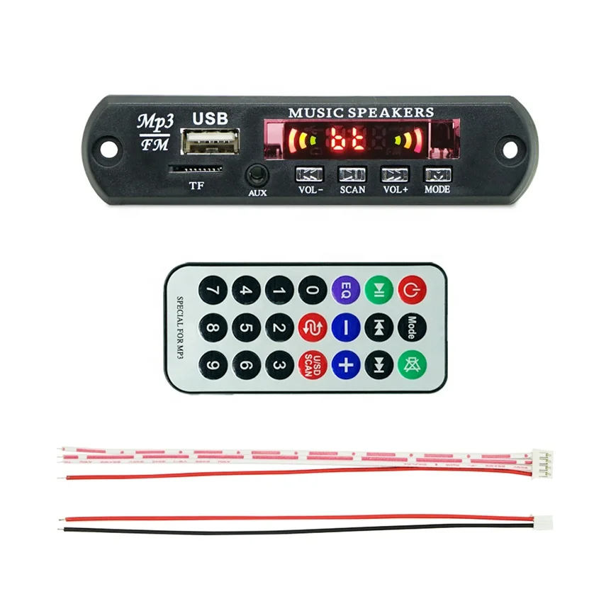 Qutsvosh JQ-D122BT – Scheda Decoder MP3 Con Bluetooth 5.0 E FM Per Auto, Sostituzione Lettore USB/SD