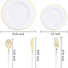 Custom design salad plastic charger disposable plates