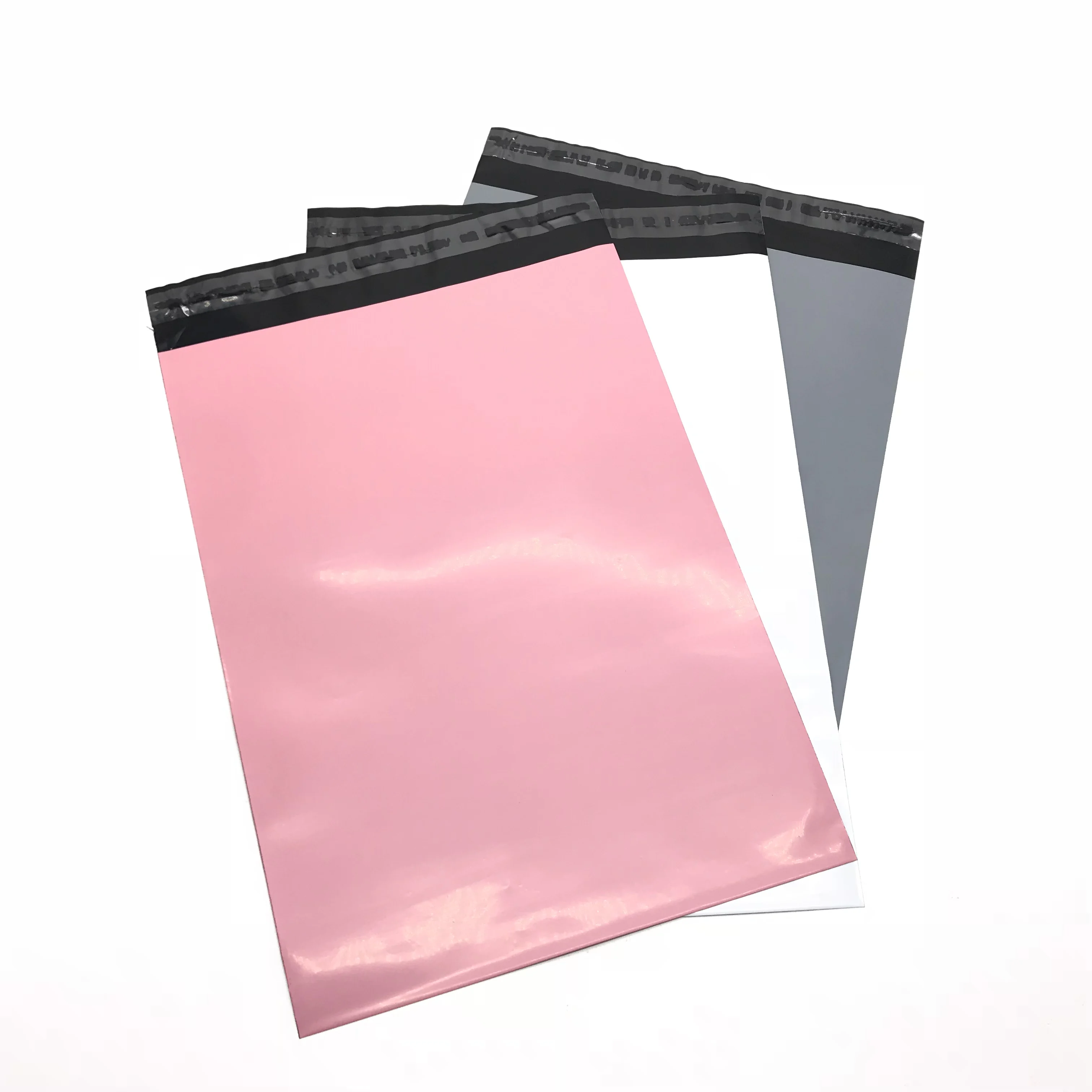 

poly mailer,2 Pieces, Pink,white,grey