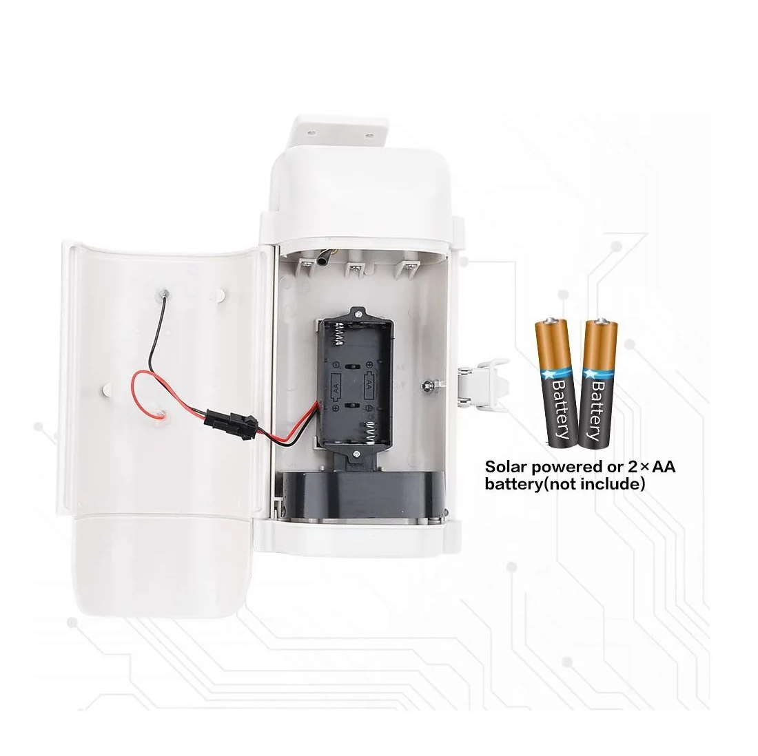 Outdoor Battery Powered Security Solar Fake Dummy Cctv Camera With Red