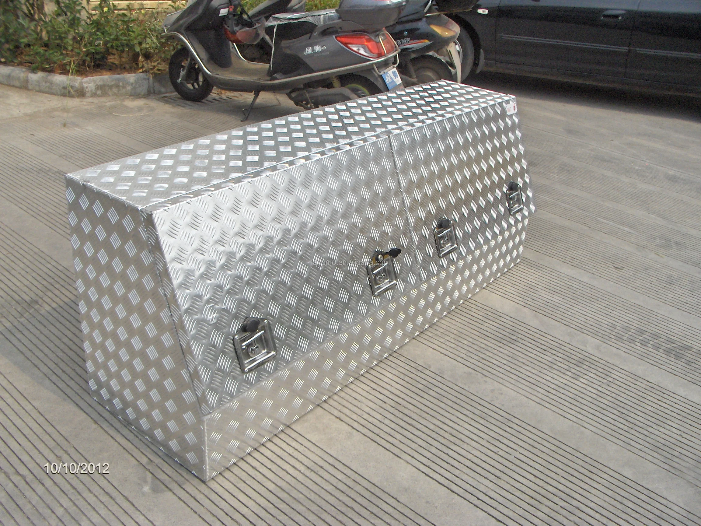 Caja De Apertura Lateral Alta De Aluminio Duradero Con Puertas Dobles