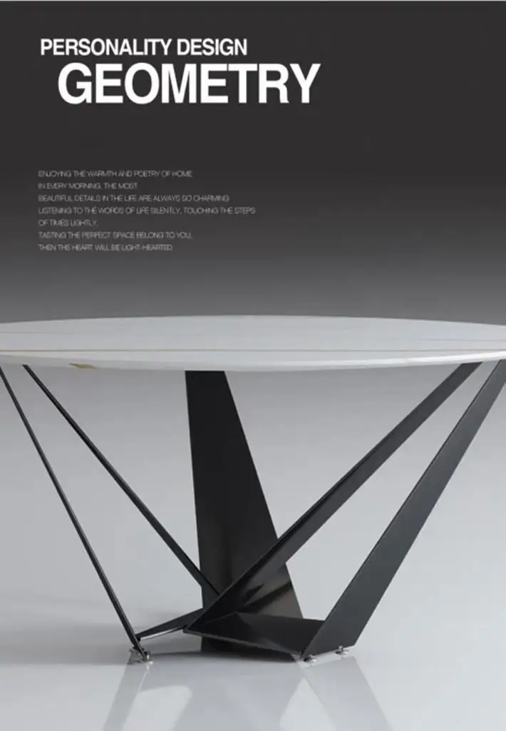 Hong Kong contemporary style light for hotel wedding restaurant round marble dining table