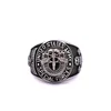 Ancient Silver Men's Stainless Steel 316 US United States Army Special Force Military Ring
