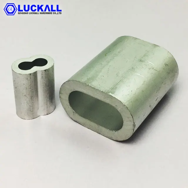 Aluminium Wire Rope Ferrules Clamp Sleeves Crimping For Wire Rope Various Size 