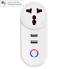 OEM Design Echo Timer Power Travel Mini Electric Outlet Wireless Adapter Socket Alexa India 2 USB Smart Plug