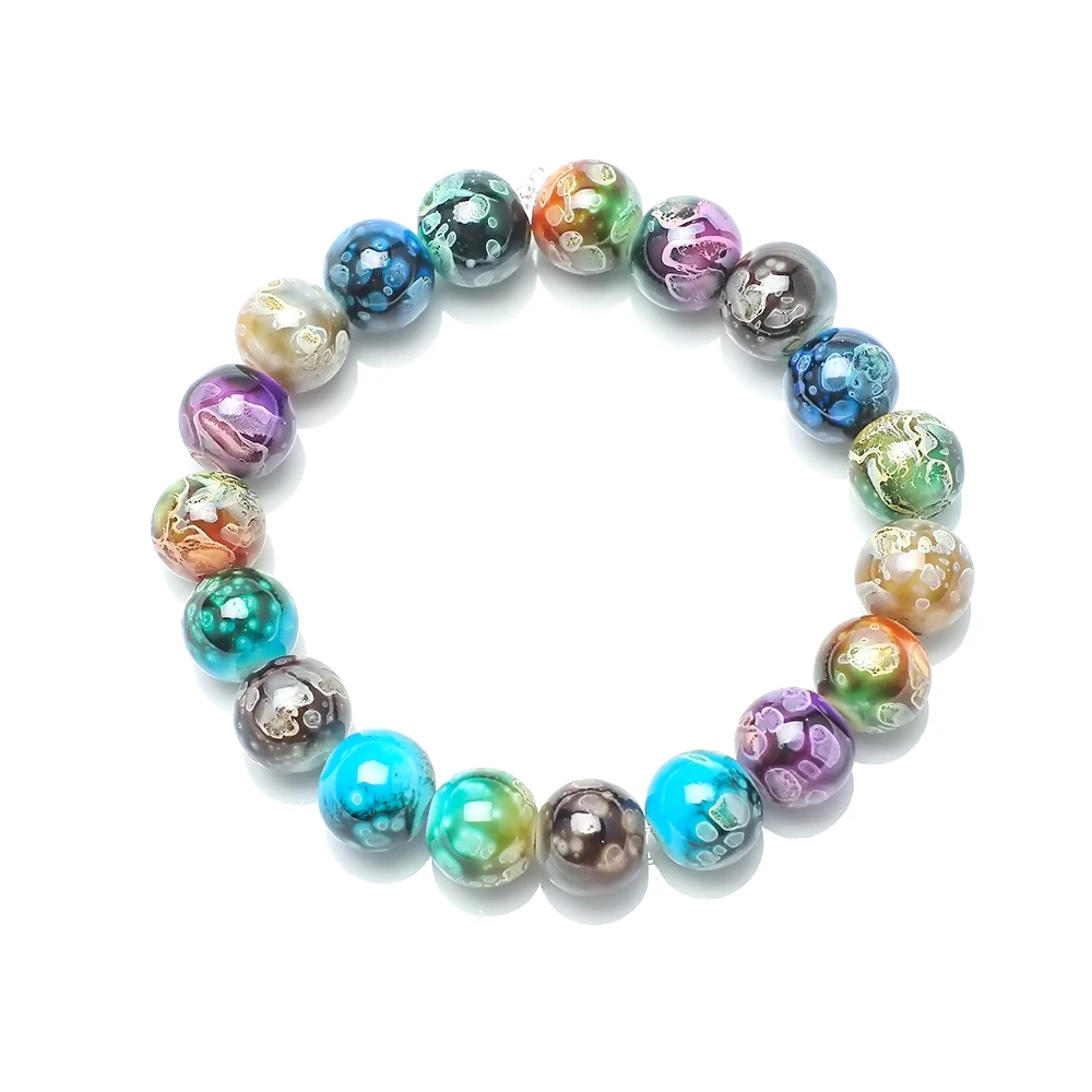 8mm水钻宽松圆形玻璃珠子diy制作冰水晶珠子套装项链手链饰品配件 200