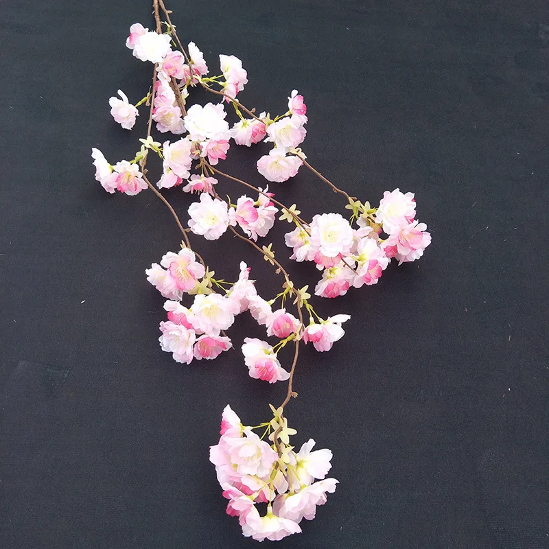 Wholesale Plastic Decoration Flowers Artificial Cherry Blossom Flower