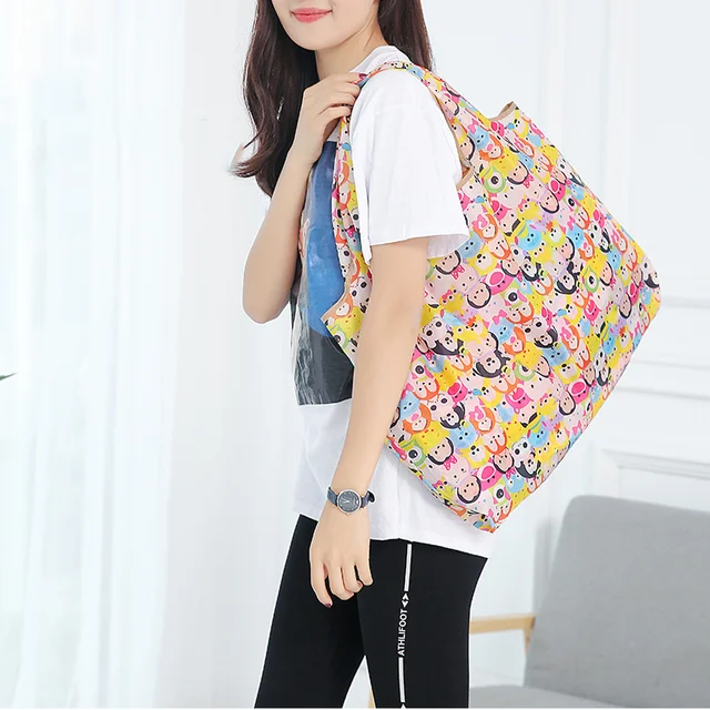 High quality customized cartoon polyester drawstring bag for people