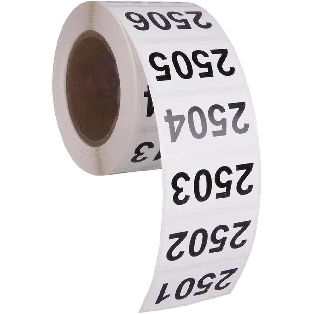 Consecutive Number Labels Inventory Stickers Product Claiming ...