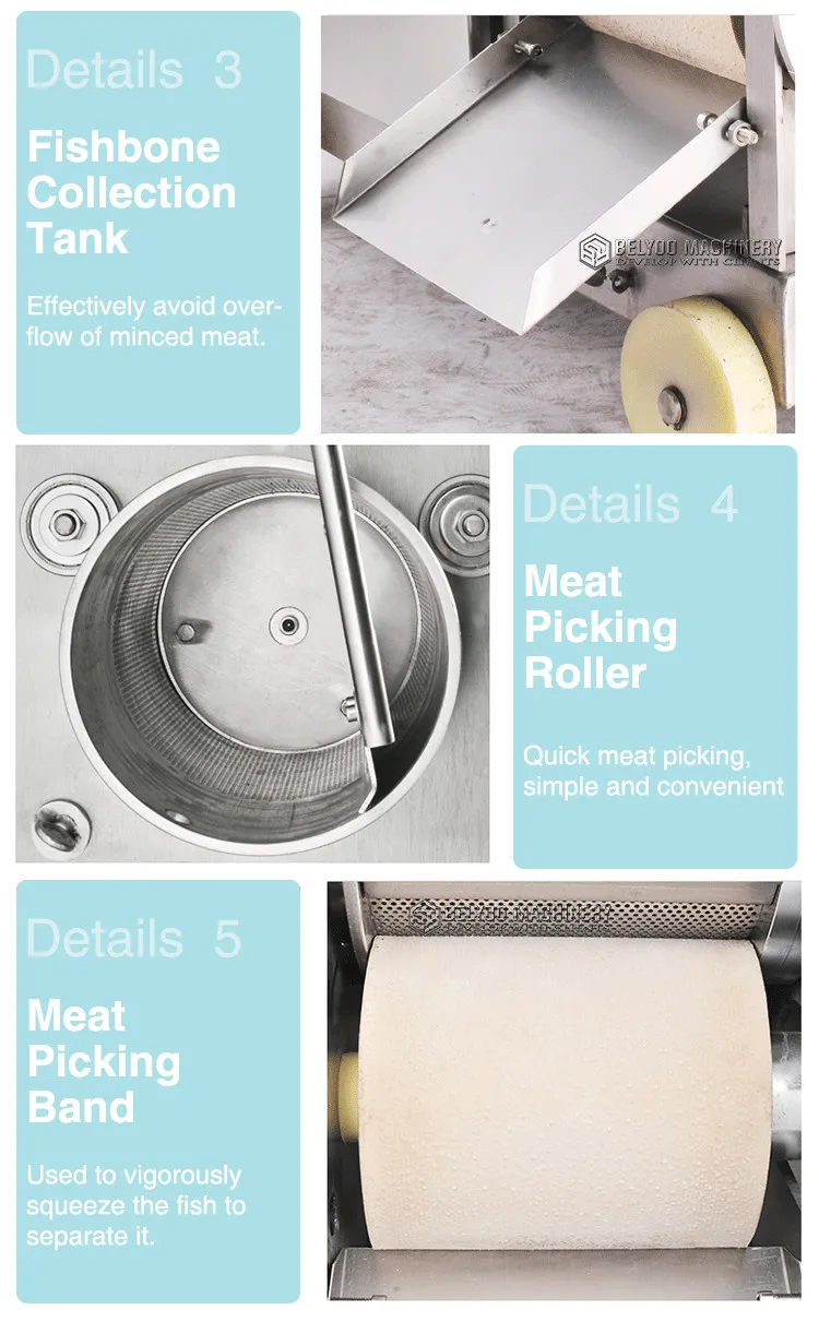 Carp Bones Removal Processing Fish Deboner Machine Fish Meat Bone