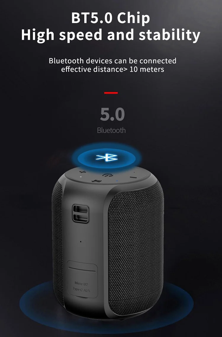 New Fashion Design Mini Loudspeakers 2020 Waterproof BT Mini Blue Wireless Speakers - ANKUX.COM