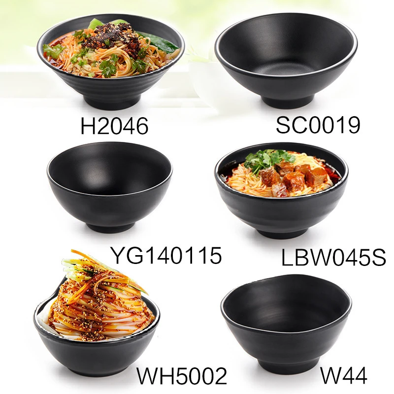 High Quality Black Melamine Bowls Melamine Chinese Soup Bowls For