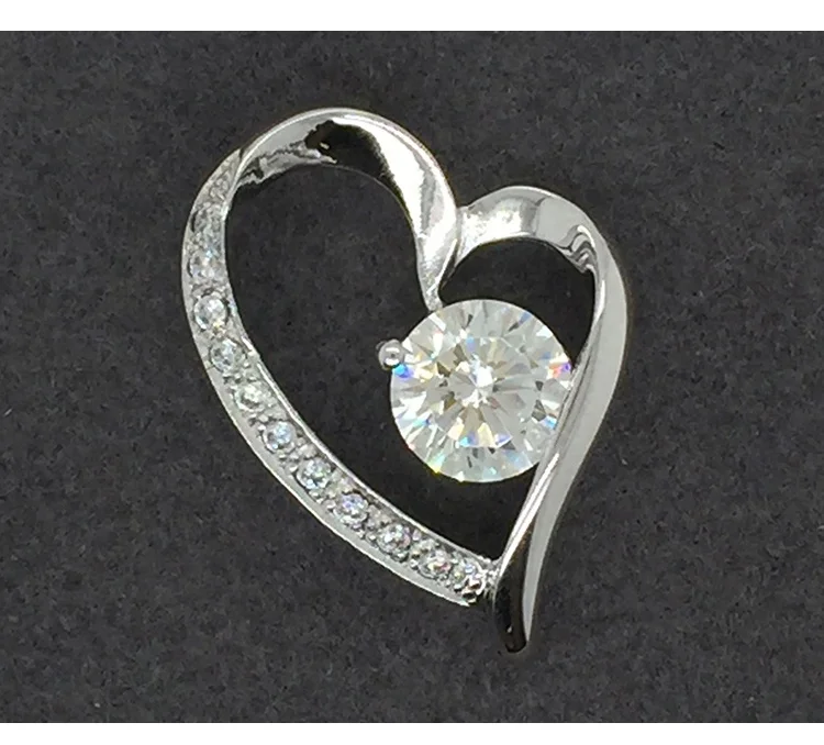 product-Wholesale Cz Heart Sterling Silver Lockets Wholesale Necklace-BEYALY-img