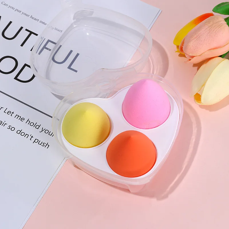 product factory cheap price boxes for makeup sponges professional colorful 3 pcs makeup sponge-4