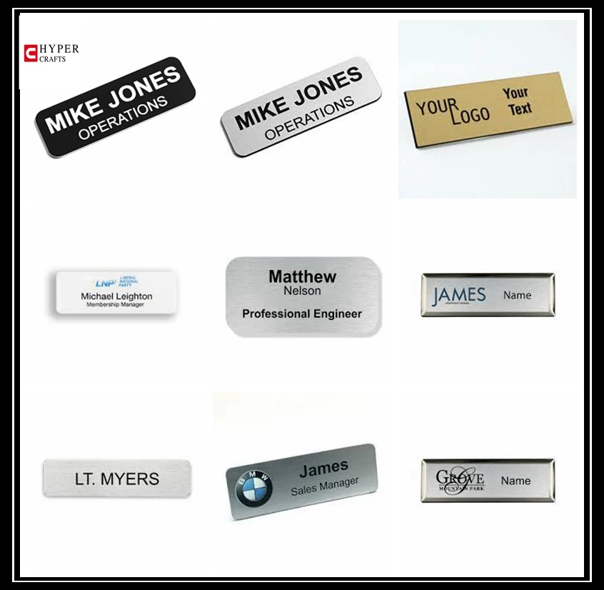 Free Sample Custom Made Metal Name Tag For Identification - Buy Name ...