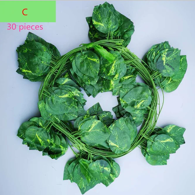 E21710 Silk Leaves Artificial Grapes Plant Leaves Greenary And Green