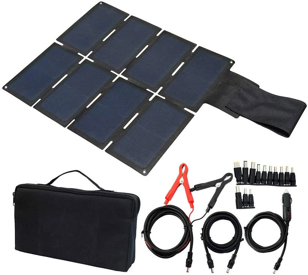 60W portable foldable solar panel charge kit