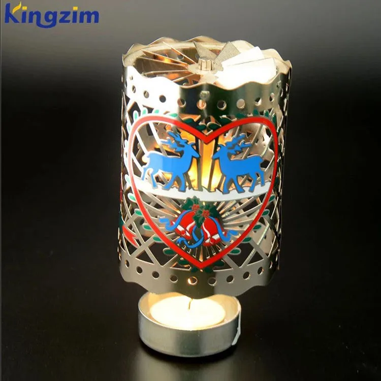 Home Decoration Accessories Spinning Rotary Tea Light Moving Shadows