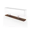 wood base acrylic single baseball bat display case storage box for home collectibles