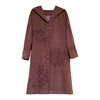 2019 popular women coat Autumn winter new lady's long-sleeved embroidery maxi woolen coat