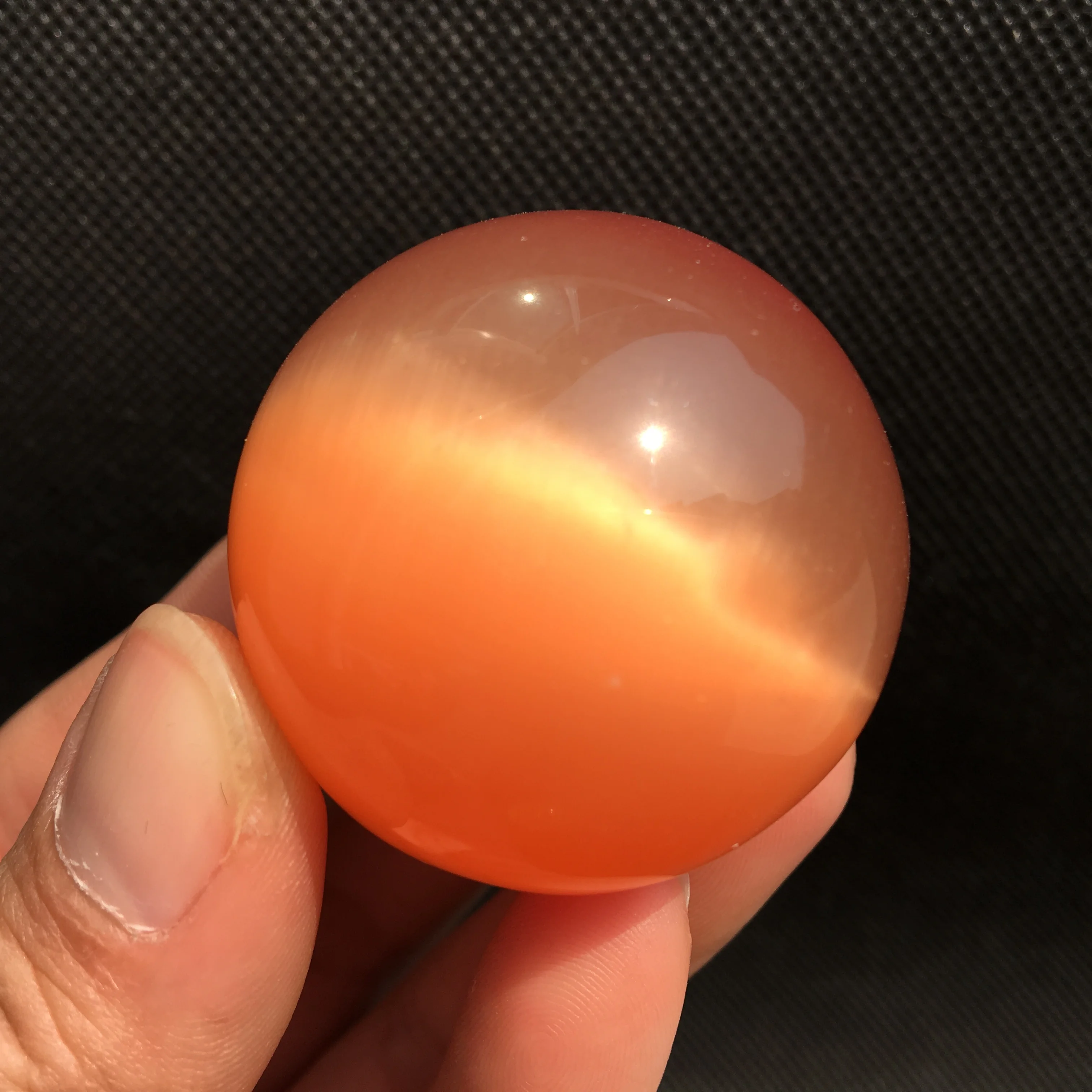 批发鸡蛋白球幸运水晶球橙色猫眼石的用于礼品