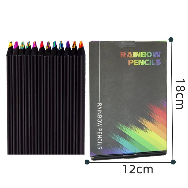 Art Colouring Pencils 12 Rainbow Shades For Drawing And Sketching_voghion.com