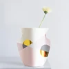 Flower paper vase handmade art paper craft for home decoration