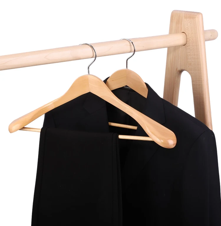 Boutique Wooden Clothes Hanger 1.3cm Wide Shoulder Suit Hangers