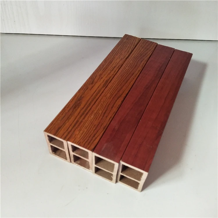 Easy To Install Indoor Partition Wpc Composite Timber Wood Tube Log