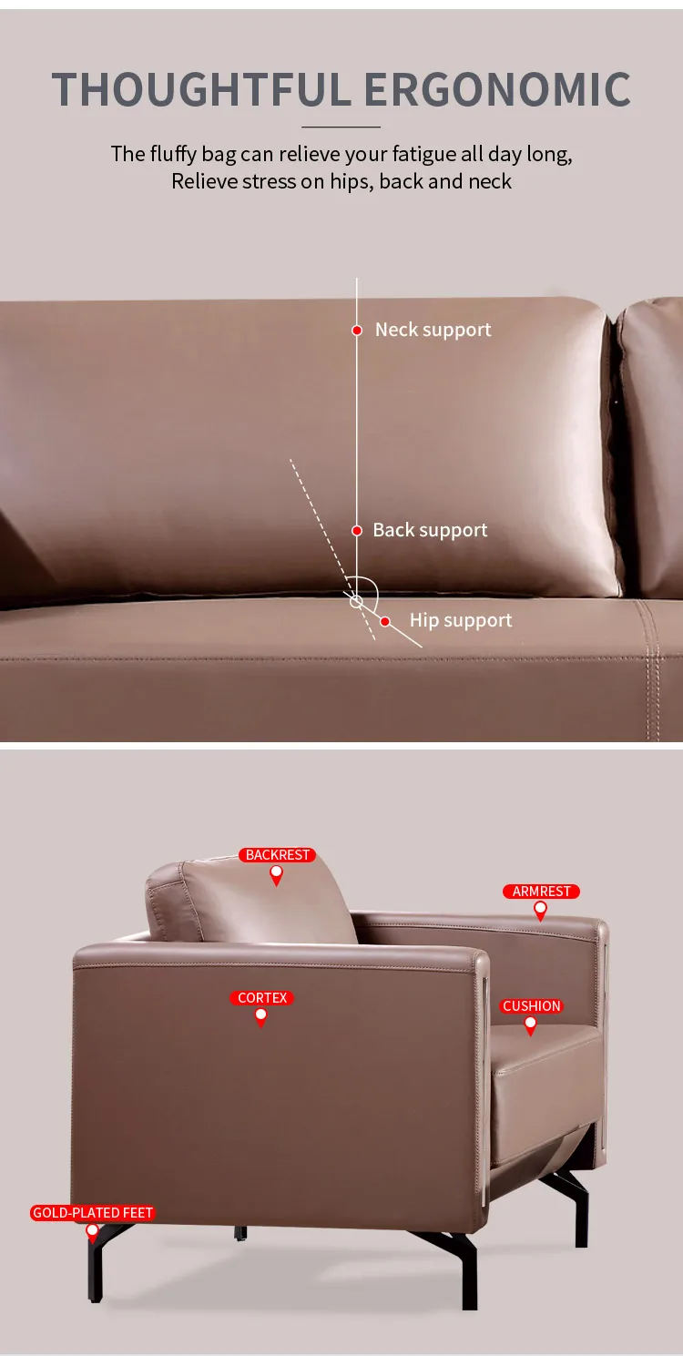 Pengpai 7 Seater Large Leather Seats And Sofas Modern Sofa