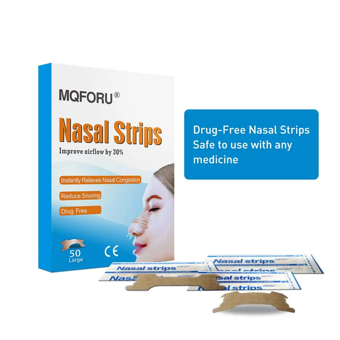 Large Better Breathe Nasal Strips To Reduce Snoring,Drug-free,Works ...