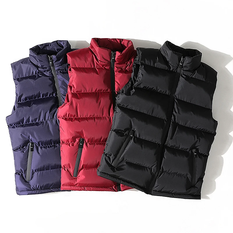 
Fashion Classic Warm Men Winter Vest Nylon Padded Vest 100% Polyester Cotton Waistcoat For men 