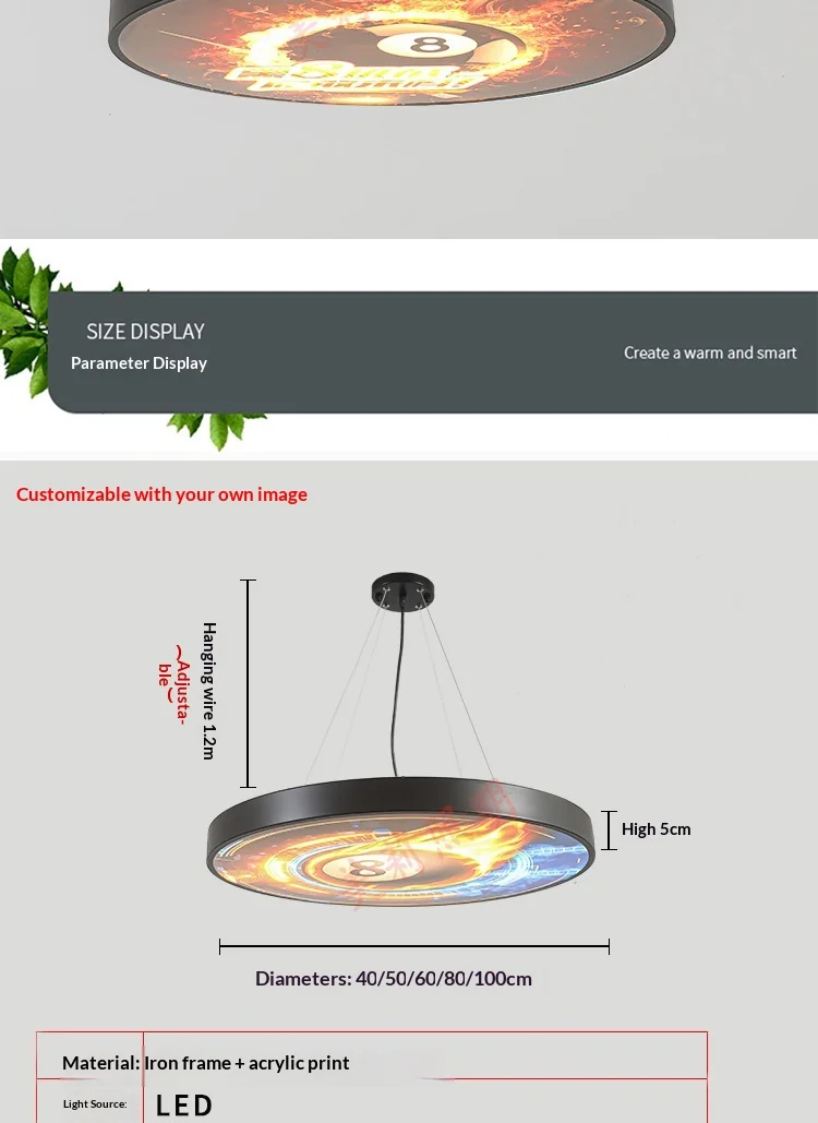 product pool hall chandelier e sports club gym decoration lights bar arcade custom starry sky pattern atmosphere lights energy efficient-15