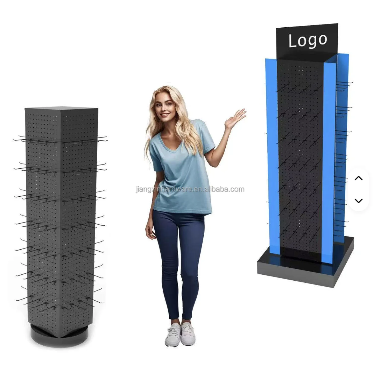 Customized Heavy-Duty 4-Sided Rotatable Metal Display Stand for ...