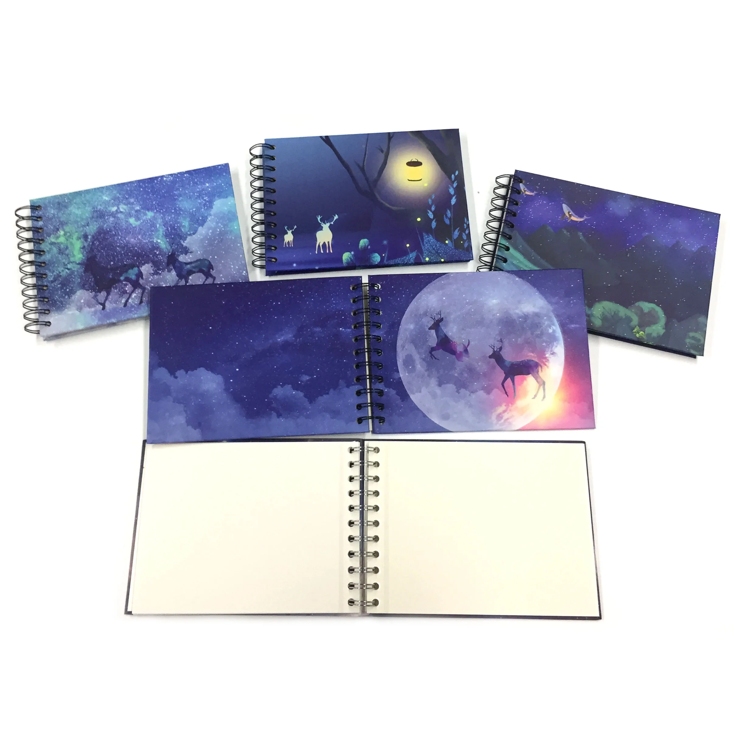 Rocket Planet Theme 4x6 Small Scrapbook Photo Album With 20 DIY Stick Pages