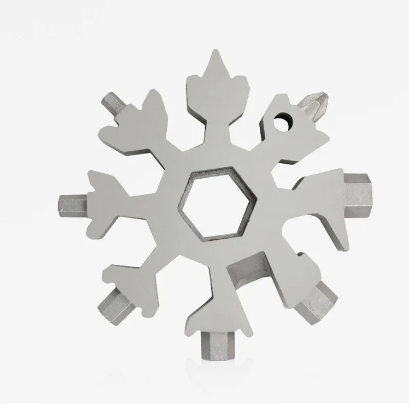 多功能雪花六角扳手18 in-1keychain工具
