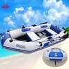 Drop shipping 1-3person inflatable fishing boat water kayak Rubber Boat for Drifting Rubber Laminated boat