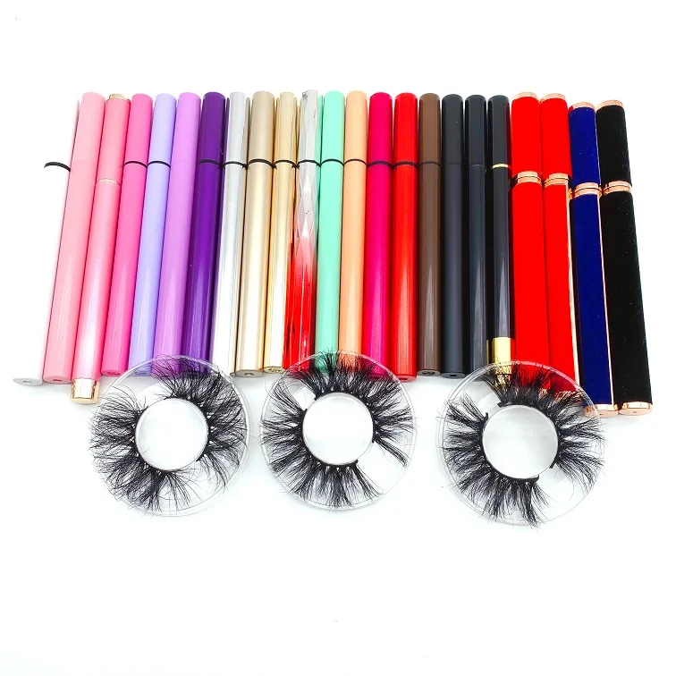 

colorful eyeliner glue pen,3 Pieces, Black/coffee/clear