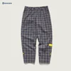 EXP Fashion Brand Street Style Male Trousers Loose Straight Casual Retro Plaid Wool Men Pants