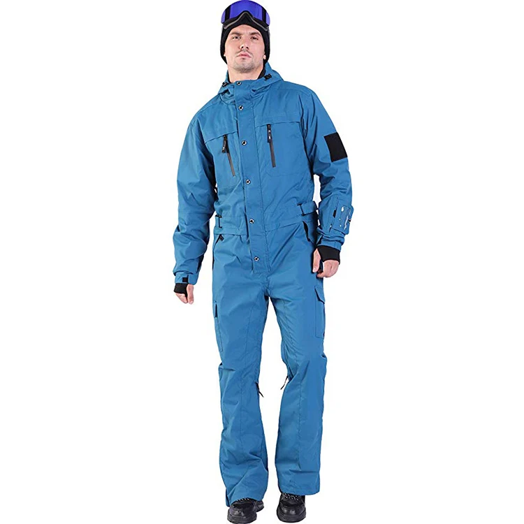 Custom High Quality Outdoor One Piece Ski Suit Adults Waterproof Men's