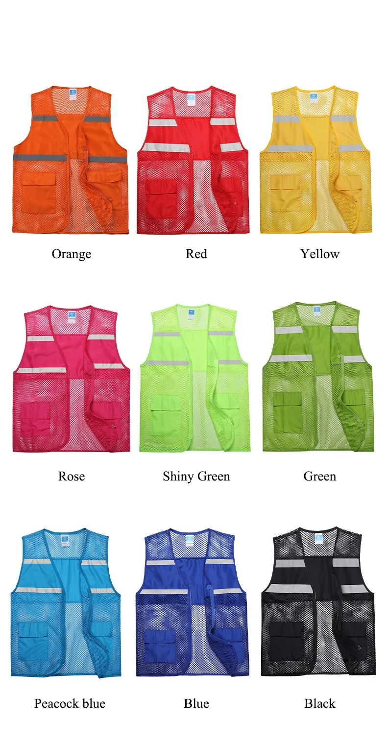 Practicability Custom Logo Safety Vest With Reflective Strips Buy