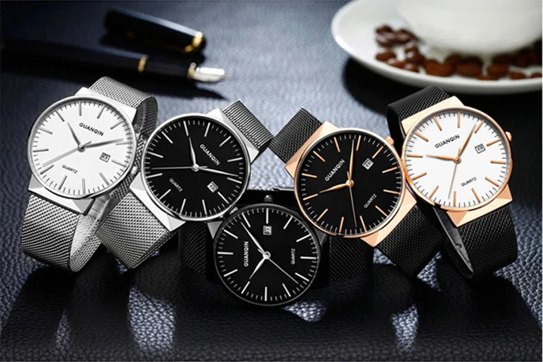 Quartz Simple Watch Men Fashion Luminous Stainless Steel Watches Reloj ...