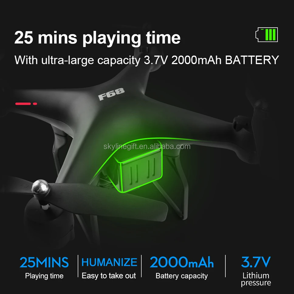 Drone 4k 1080P RC Quadcopter drone with HD 1080P 4K Wifi camera video highly stable Rc helicopter F68 4K RC Camera drones