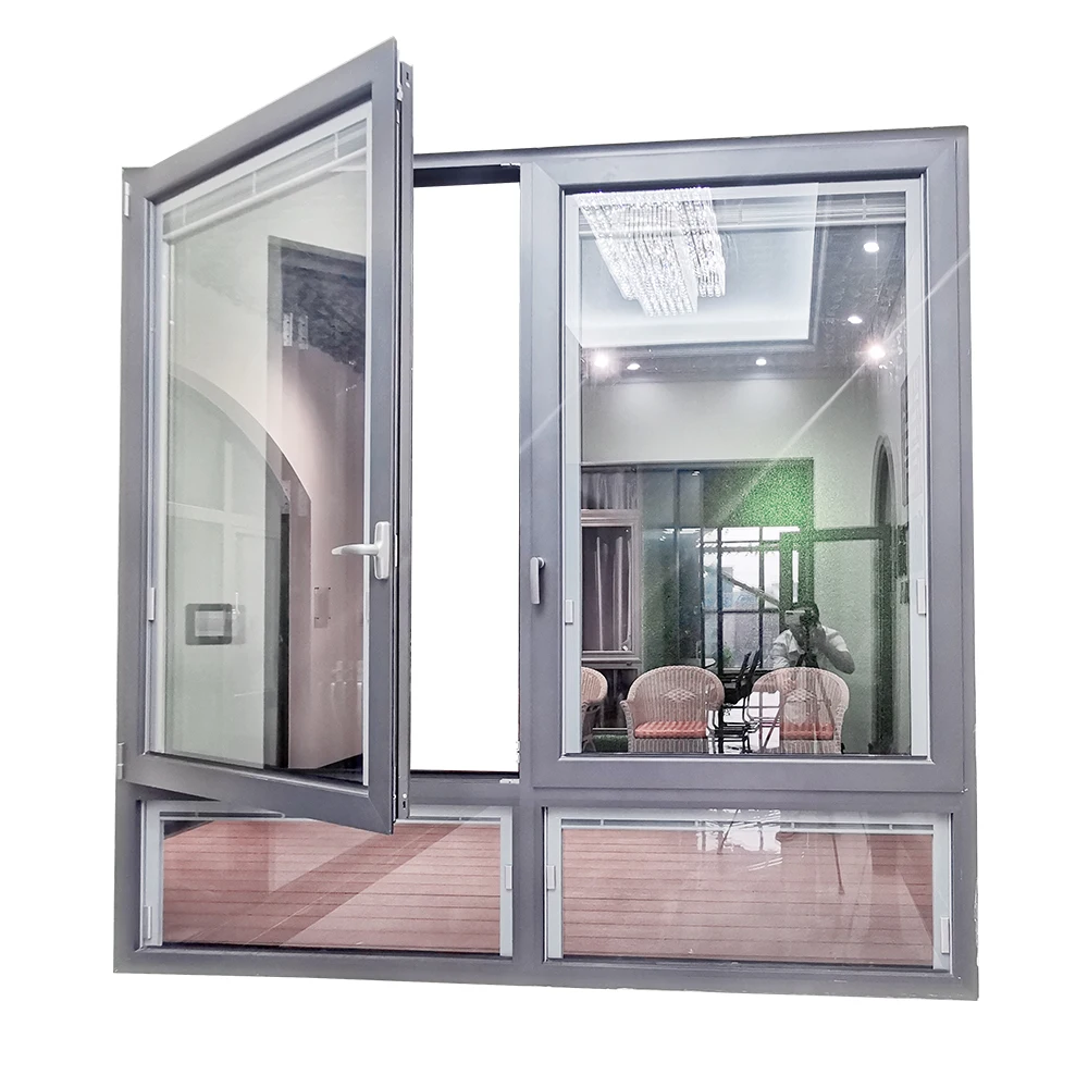 Thermal Break aluminum casement windows with built in blinds