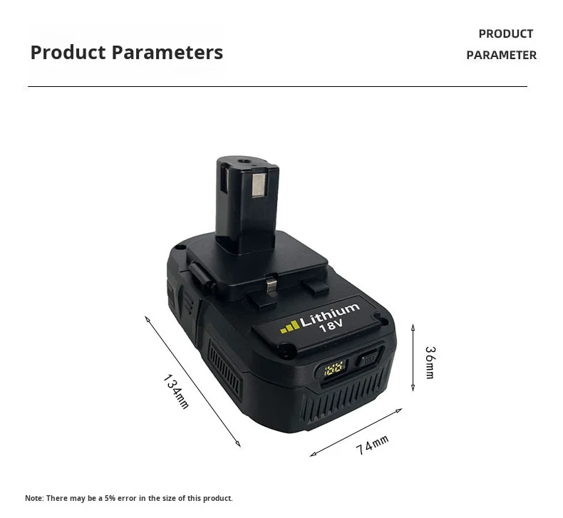 Competitive Li-ion Battery Pack for Ryobi 18V Power Tool P109-Rechargeable 2000-3500mAh in Stock