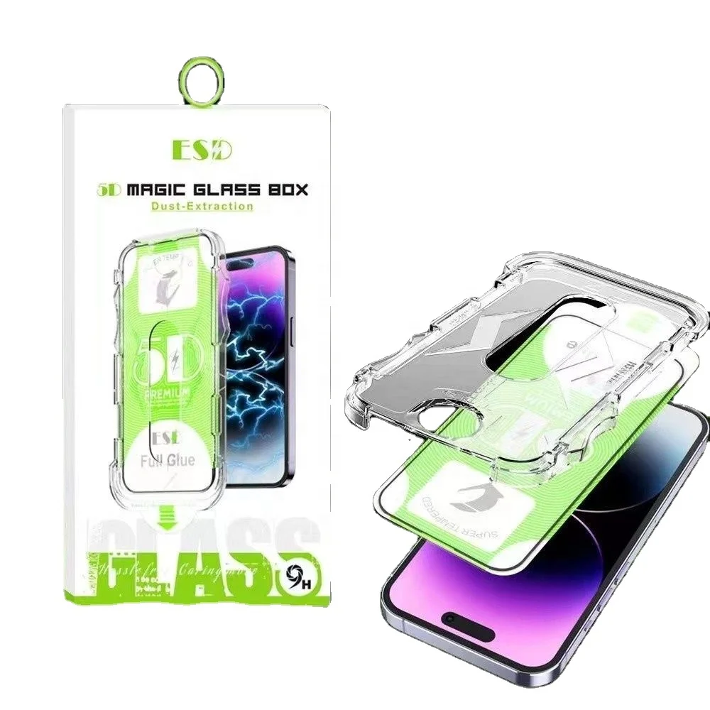 Side-by-side comparison of a basic screen protector film vs. a full installation kit with alignment tray and tools