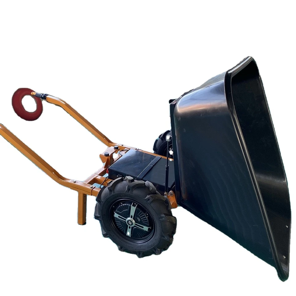 电动手推车700w双电动轮动力装载桶机械,建筑移动工具车ewb9600