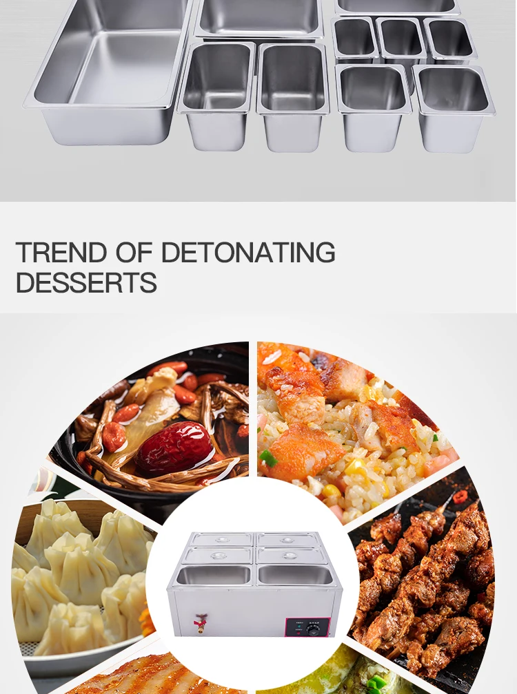 Restaurant Equipment Electric Tabletop Food Warmer Bain Marie With